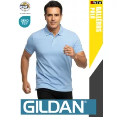   Gildan SOFTSTYLE LIGHTBLUE rövidujjú férfi galléros 100% pamut póló