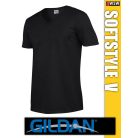 Gildan Softstyle V-nyakú férfi póló