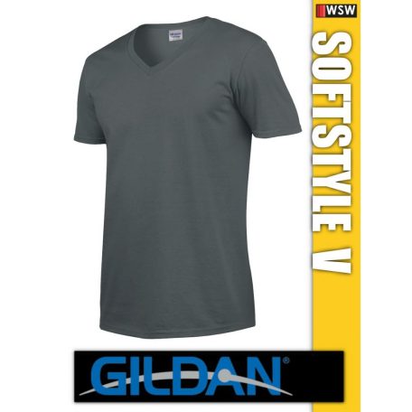 Gildan Softstyle V-nyakú férfi póló