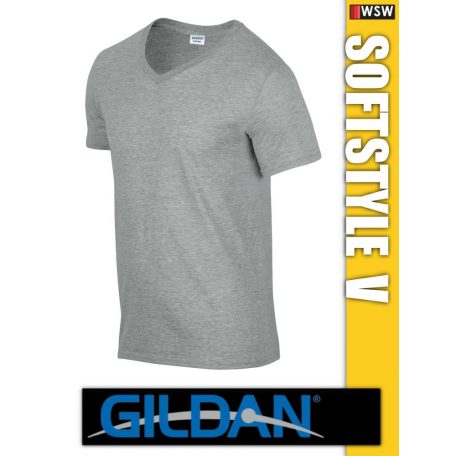Gildan Softstyle V-nyakú férfi póló