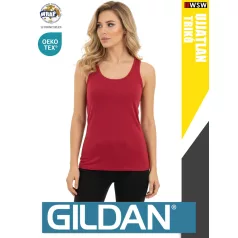 Gildan SOFTSTYLE CHERRYRED női ujjatlan 100% pamut trikó