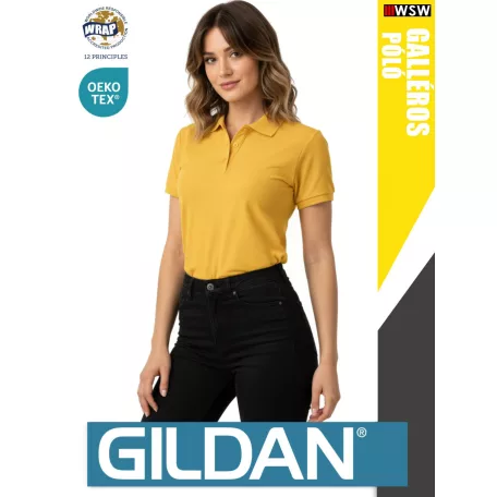 Gildan SOFTSTYLE DAISY rövidujjú női galléros 100% pamut póló