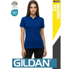   Gildan SOFTSTYLE NAVY rövidujjú női galléros 100% pamut póló