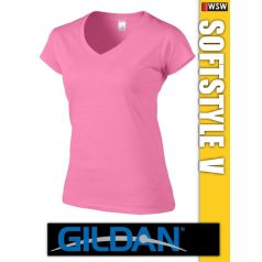 Gildan Softstyle V-nyakú női póló