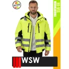 WSW YELLOW GLASGOW technikai bélelt láthatósági derekas télikabát - munkaruha