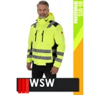 WSW YELLOW GLASGOW technikai bélelt láthatósági derekas télikabát - munkaruha