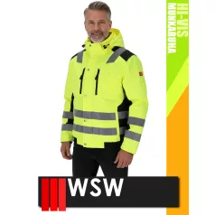   WSW YELLOW GLASGOW technikai bélelt láthatósági derekas télikabát - munkaruha