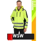 WSW YELLOW GLASGOW technikai bélelt láthatósági hosszított télikabát - munkaruha