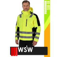   WSW YELLOW GLASGOW technikai cippzáros softshell kabát - munkaruha