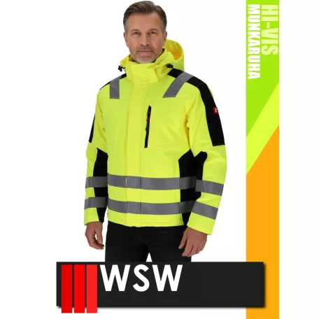 WSW YELLOW GLASGOW technikai cippzáros softshell kabát - munkaruha