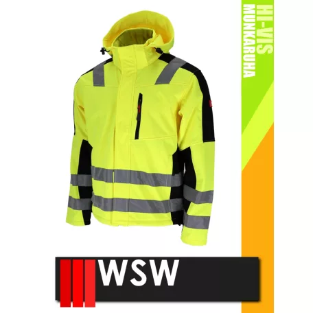 WSW YELLOW GLASGOW technikai cippzáros softshell kabát - munkaruha