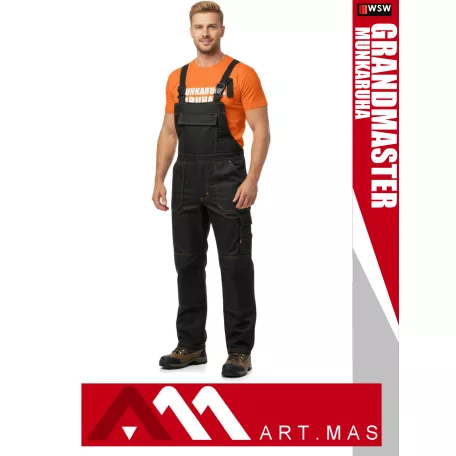Artmas GRANDMASTER GREY kevertszálas technikai kantárosnadrág - munkaruha