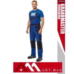   Artmas GRANDMASTER BLUE kevertszálas technikai kantárosnadrág - munkaruha