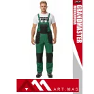 Artmas GRANDMASTER GREEN kevertszálas technikai kantárosnadrág - munkaruha