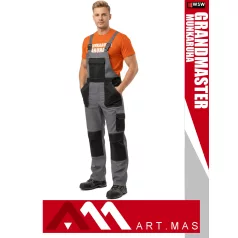   Artmas GRANDMASTER GREY kevertszálas technikai kantárosnadrág - munkaruha