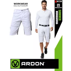   Ardon SUMMER WHITE technikai kevertszálas nyári vékony rövid munkanadrág - munkaruha