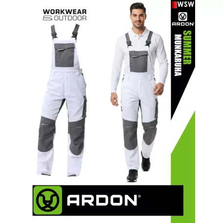 Ardon SUMMER WHITE technikai kevertszálas nyári vékony kantárosmunkanadrág - munkaruha