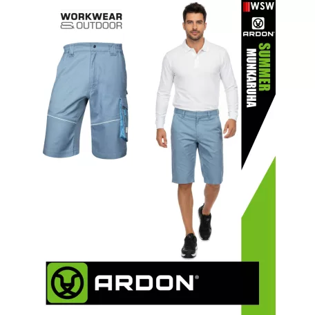 Ardon SUMMER GREY technikai kevertszálas nyári vékony rövid munkanadrág - munkaruha