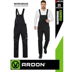   Ardon SUMMER BLACK technikai kevertszálas nyári vékony kantárosmunkanadrág - munkaruha