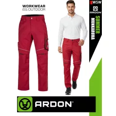   Ardon SUMMER RED technikai kevertszálas nyári vékony munkanadrág - munkaruha