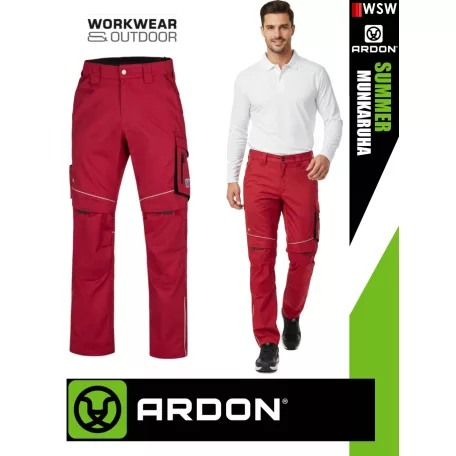 Ardon SUMMER RED technikai kevertszálas nyári vékony munkanadrág - munkaruha
