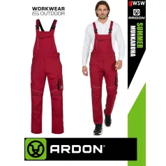   Ardon SUMMER RED technikai kevertszálas nyári vékony kantárosmunkanadrág - munkaruha