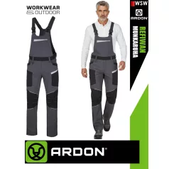   Ardon REFIWAN GREY technikai férfi antisztatikus ripstop kantáros munkanadrág - munkaruha