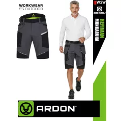   Ardon REFIWAN GREY technikai férfi antisztatikus ripstop rövid munkanadrág - munkaruha