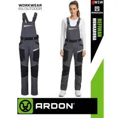   Ardon REFIWAN GREY technikai női antisztatikus ripstop kantáros munkanadrág - munkaruha