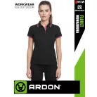 Ardon FLORET PINKBLACK technikai galléros stretch női póló - munkaruha