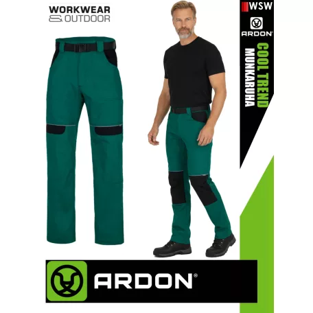 Ardon COOL TREND GREEN  technikai pamut munkanadrág övvel - munkaruha