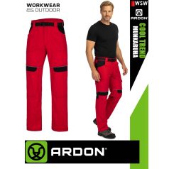   Ardon COOL TREND RED technikai pamut munkanadrág övvel - munkaruha