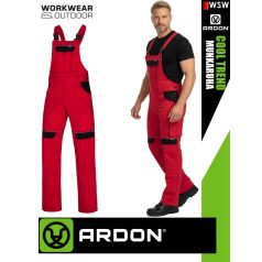   Ardon COOL TREND RED technikai pamut kantáros munkanadrág - munkaruha