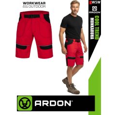  Ardon COOL TREND RED technikai pamut rövidnadrág övvel - munkaruha