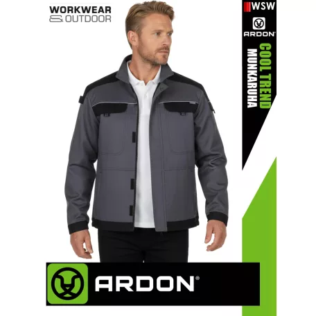 Ardon COOL TREND GREYBLACK technikai pamut munkakabát - munkaruha