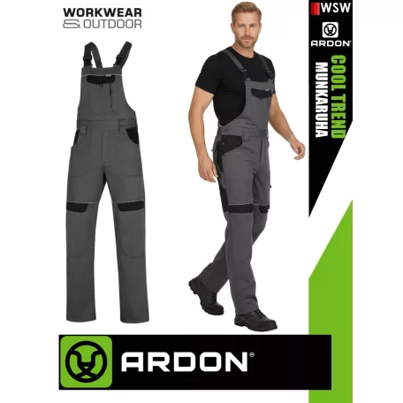 Ardon COOL TREND GREYBLACK technikai pamut kantáros munkanadrág - munkaruha