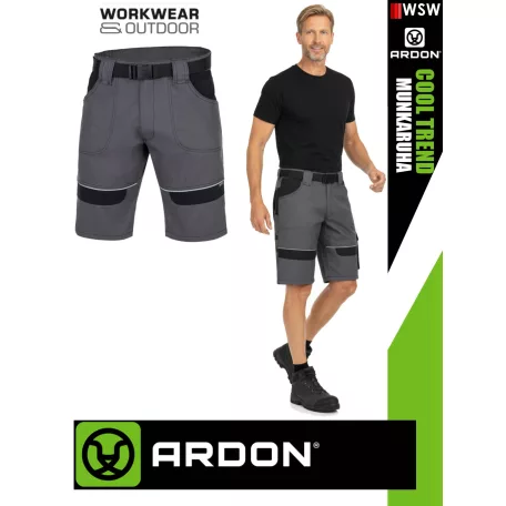 Ardon COOL TREND GREYBLACK technikai pamut rövidnadrág övvel - munkaruha