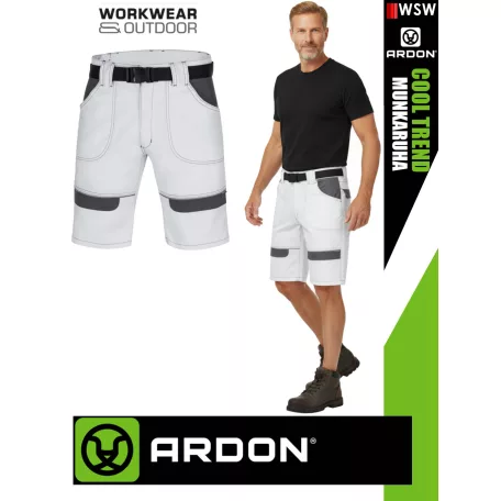 Ardon COOL TREND WHITE technikai pamut rövidnadrág övvel - munkaruha