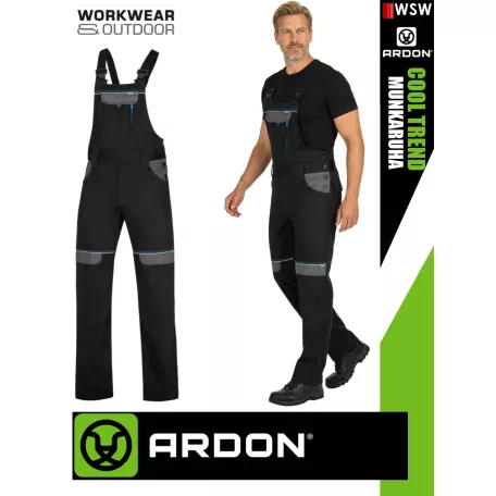 Ardon COOL TREND BLACK technikai pamut kantáros munkanadrág - munkaruha