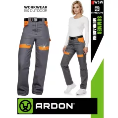   Ardon COOL TREND GREYORANGE technikai pamut női munkanadrág övvel - munkaruha