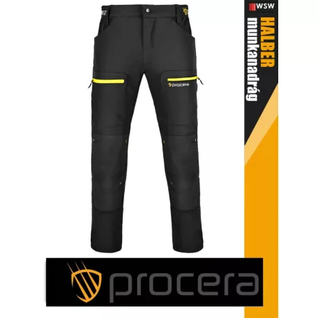 Procera HALBER BLACK négyirányú stretch slimfit technikai deréknadrág - munkaruha