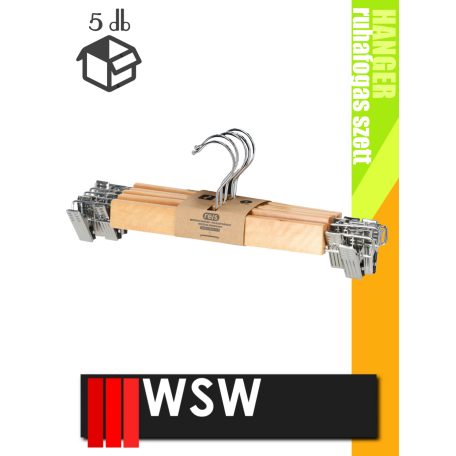 WSW HANGER ruhafogas 33 cm-es szett 5 db/csomag - tároló eszköz