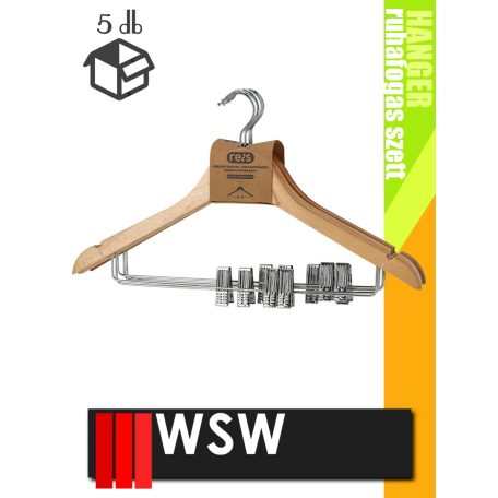 WSW HANGER ruhafogas 44 cm-es szett 5 db/csomag - tároló eszköz