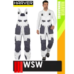   WSW HARVER WHITE technikai kevertszálas kantáros munkanadrág - munkaruha