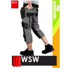 WSW HARVER GREY technikai kevertszálas rövid lengőzsebes munkanadrág - munkaruha