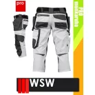 WSW HARVER WHITE technikai kevertszálas rövid lengőzsebes munkanadrág - munkaruha