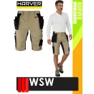 WSW HARVER BEIGE technikai kevertszálas rövid lengőzsebes munkanadrág - munkaruha