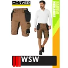 WSW HARVER BROWN technikai kevertszálas rövid lengőzsebes munkanadrág - munkaruha