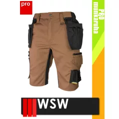   WSW HARVER BROWN technikai kevertszálas rövid lengőzsebes munkanadrág - munkaruha