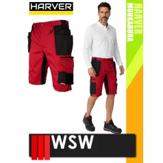   WSW HARVES RED technikai kevertszálas rövid lengőzsebes munkanadrág - munkaruha